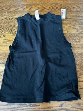 Yogalicious Black Sleeveless Mock Neck Tank
